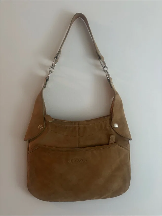 Tod's Brown Suede Shoulder Bag in neutral|brown Suede from Poshmark