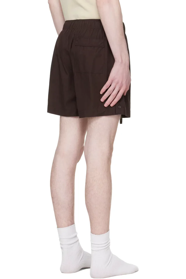 Entire Studios Brown Pajama Shorts, photo 3 of 3 from SSENSE
