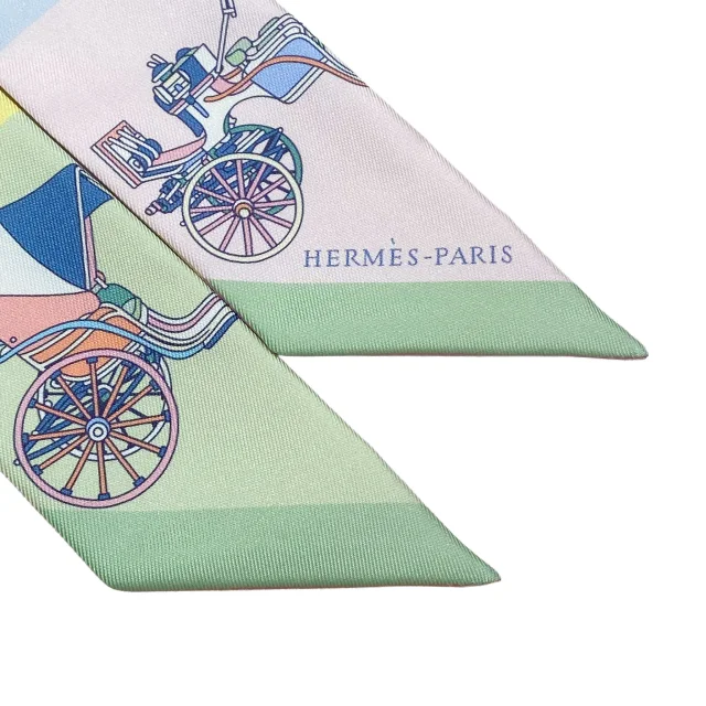 Hermès Twilly VOITURES EXQUISES Multi-color in Multicolor Silk from Ginza Xiaoma, photo 3 of 3