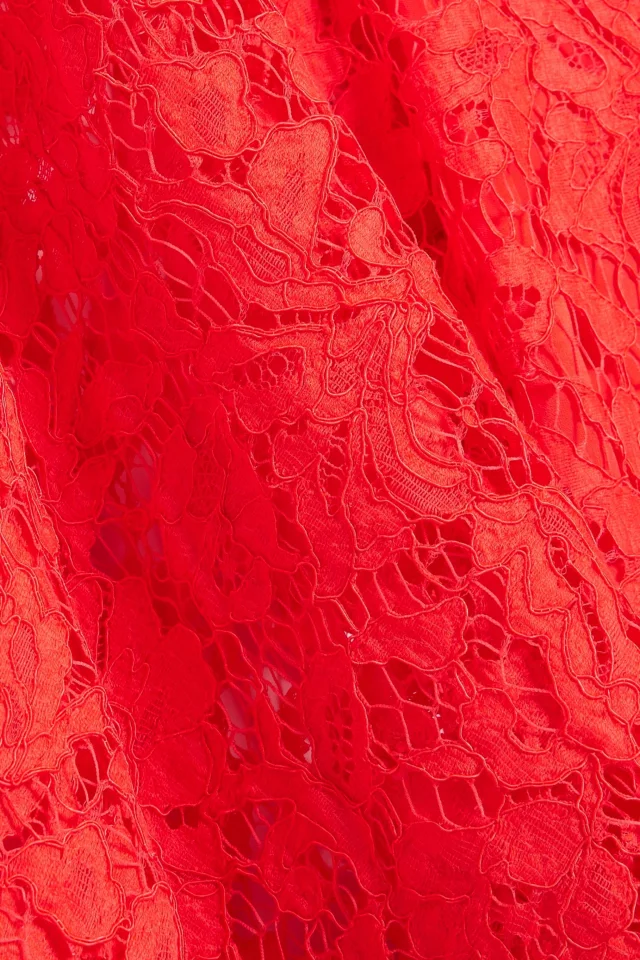 Valentino Garavani Corded Lace Mini Dress in Papaya, photo 4 of 4 from THE OUTNET