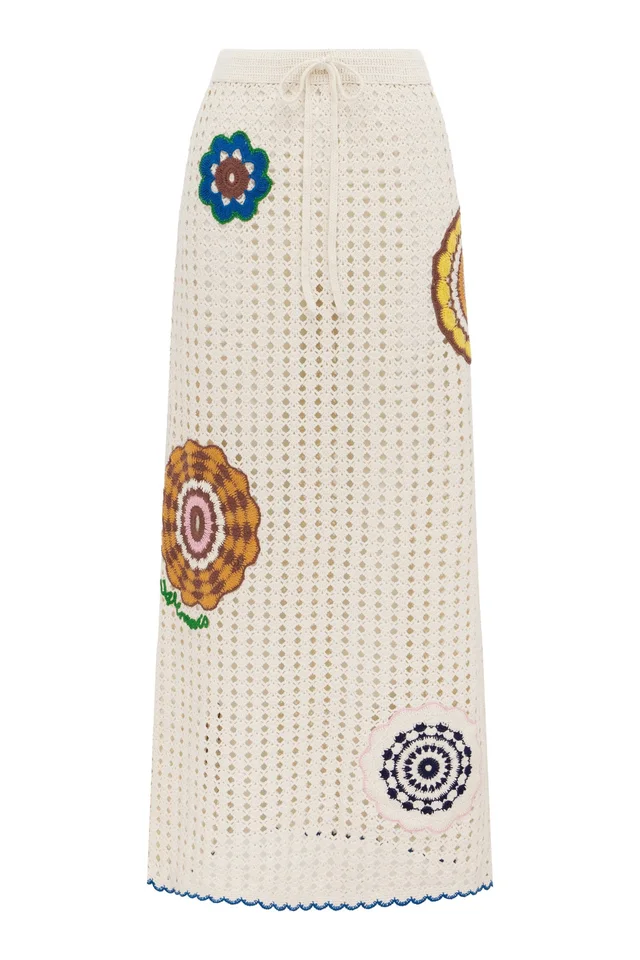 2601 - SUMMER 26 ELMA CREAM SKIRT EXCLUSIVE from Alemais, photo 1 of 1