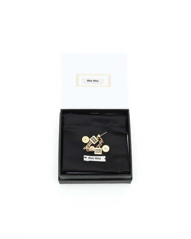 Miu Miu Logo Dangling Earrings from A Retro Tale, photo 2 of 3