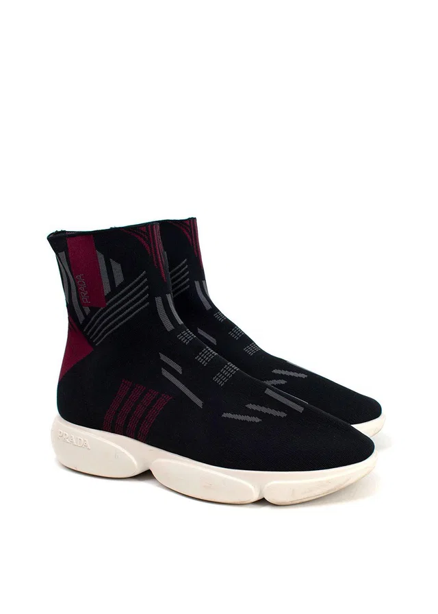 Prada Black Cloudbust 40 High-top Trainers in Black from HEWI