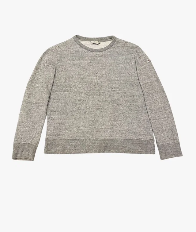 Sweatshirt Moncler With Logo in Grey, Men's (Size Large) in gray from Grailed