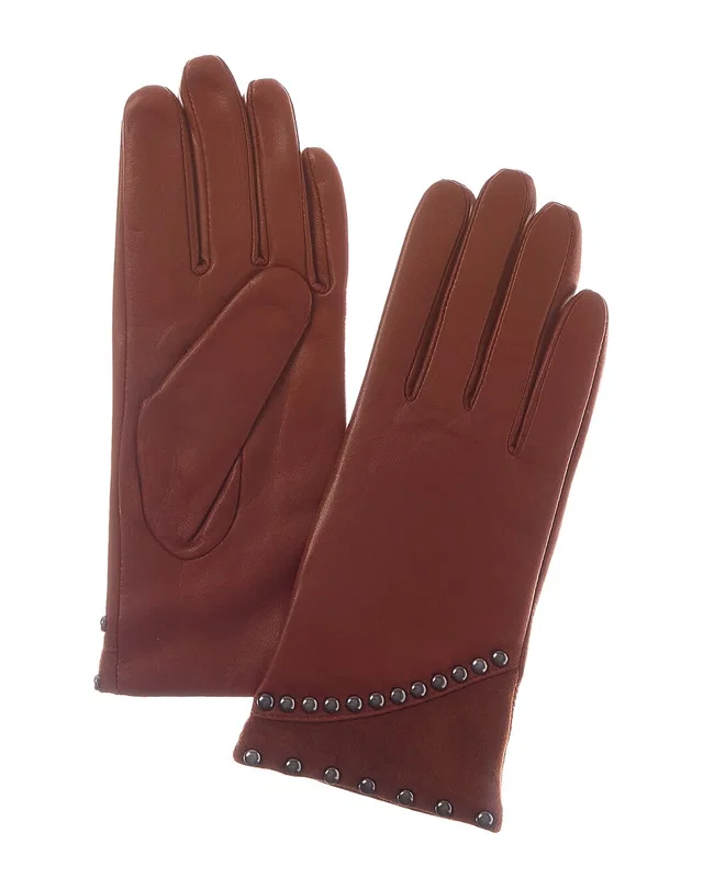 Sofia Cashmere sofiacashmere Classic Cashmere-Lined Nappa Leather Gloves, image 1 of 1 from Rue La La