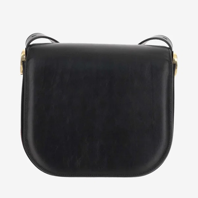 Jil Sander Coin Shoulder Bag — Black in Black Calfskin from HEWI
