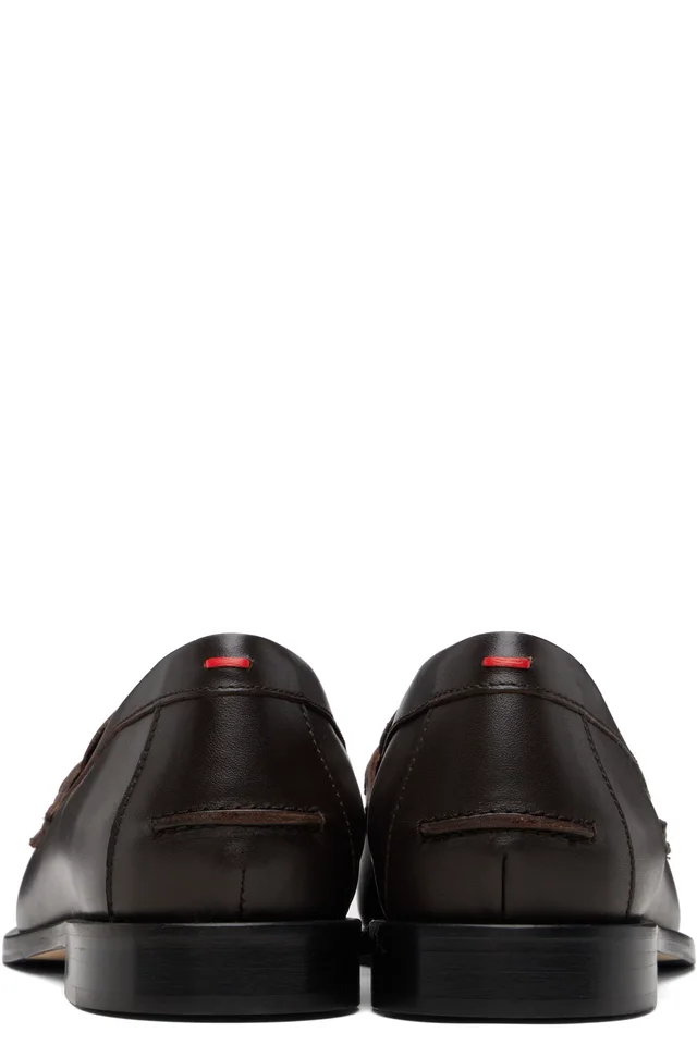 Aeyde Brown Oscar Leather Loafers, photo 2 of 5 from SSENSE