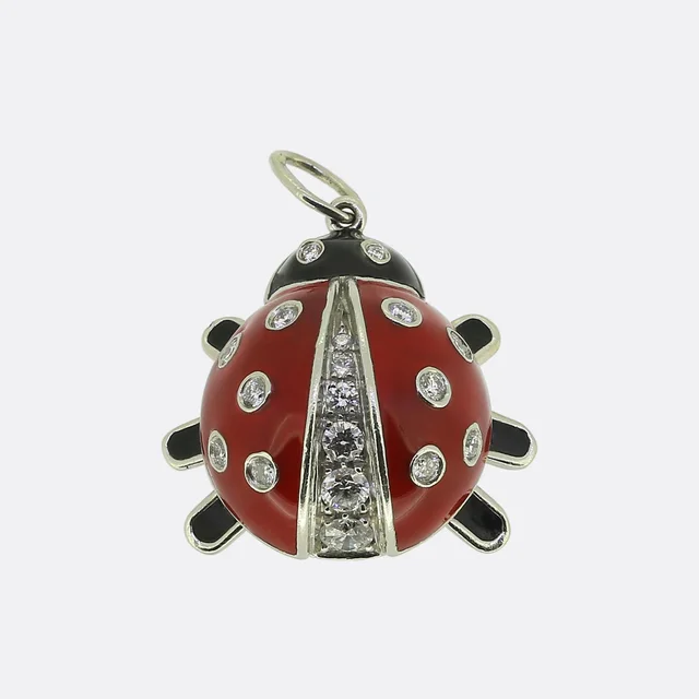 Tiffany & Co. Diamond Ladybug Charm Pendant from The Vintage Jeweller