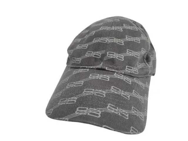 Balenciaga Cap BB Logo Gray Cotton Hat in Grey from The Reluxe