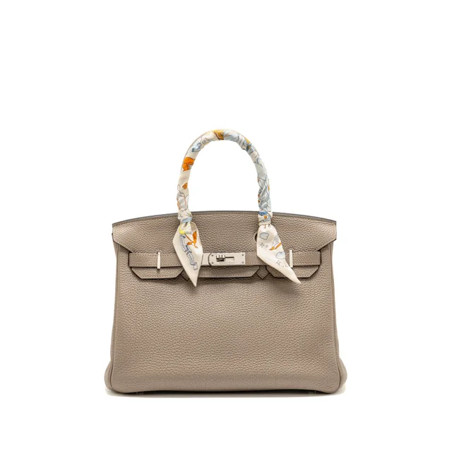 Hermès Birkin 30 Togo Gris Tourterelle SHW stamp Square M in Grey Togo leather from EMIER