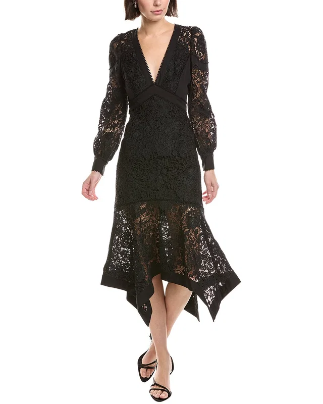 Marchesa Notte Lace Midi Dress, image 1 of 1 from Rue La La