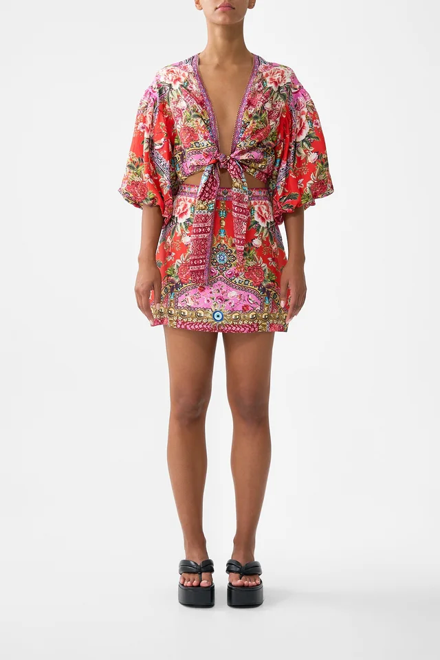 Camilla eBoutique TIE FRONT PUFF SLEEVE TOP HEIRLOOM EMPIRE from CAMILLA, photo 1 of 1