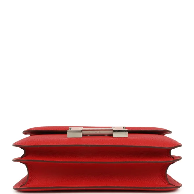 Hermès Constance 18 Rouge Radieux Epsom Lacquered Palladium Hardware in Red Epsom from Madison Avenue Couture, photo 6 of 9