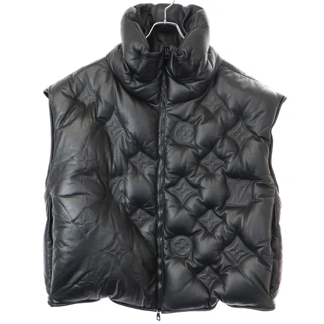 Louis Vuitton Monogram Boyhood Puffer Vest Down Rey Black in Black from The Reluxe
