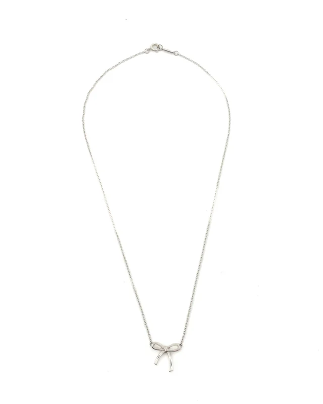 Tiffany & Co. Silver Bow Necklace in Silver from A Retro Tale, photo 2 of 2
