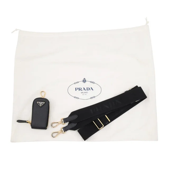 Prada Embossed Logo Handbag Black1BA335 Saffiano LeatherLeather in Saffiano leather from GALLERY RARE, photo 18 of 18