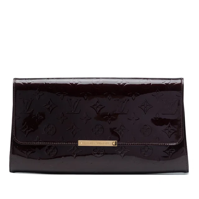 Purple Louis Vuitton Monogram Vernis Robertson Clutch Bag in Purple Leather from Designer Revival
