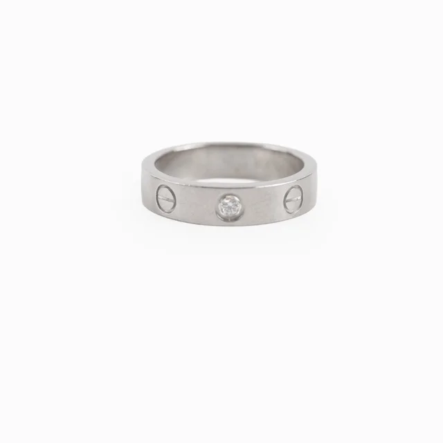 Cartier Love One Diamond Ring SM White Gold Size 47 in White from The Purse Affair