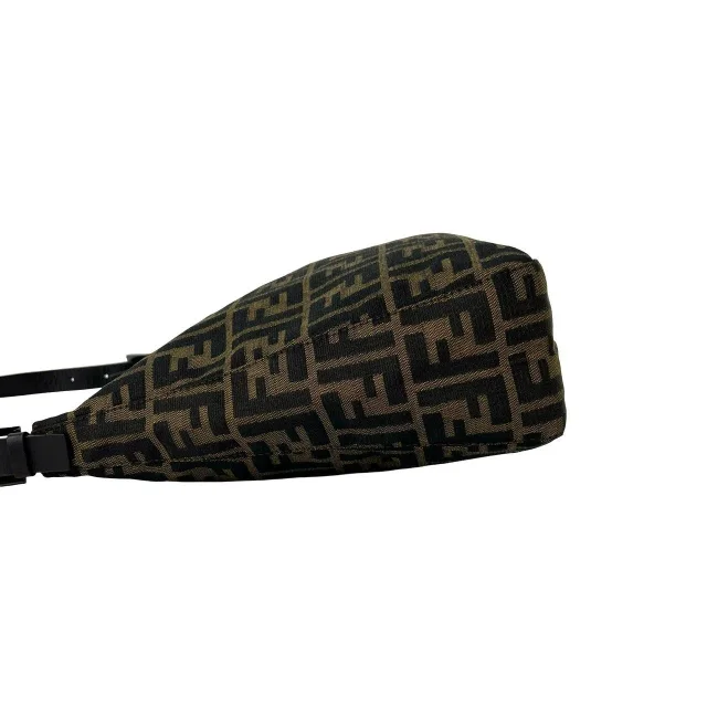 Fendi Zucca Canvas Leather Shoulder Bag in Brown Canvas from LuxUness, photo 5 of 10