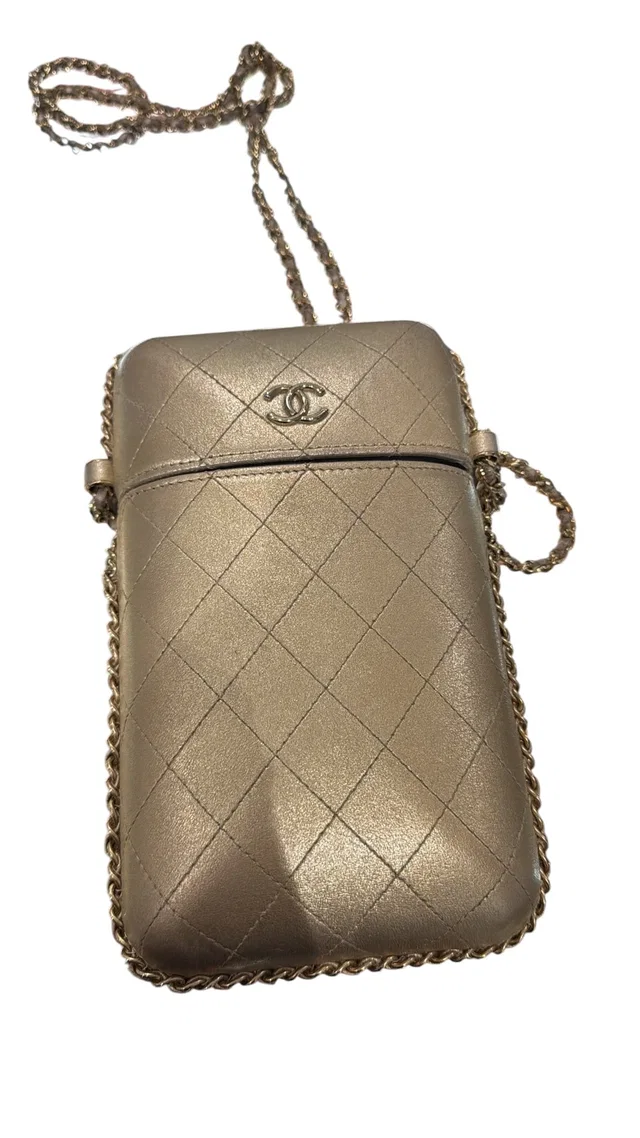 Chanel Gold Hardcase Bag in Gold from Luxury Promise