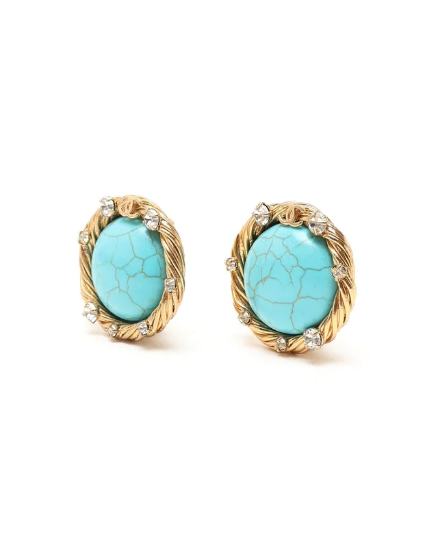 Chanel Coco Mark Rhinestone Clip-on Earrings from A Retro Tale, photo 2 of 3