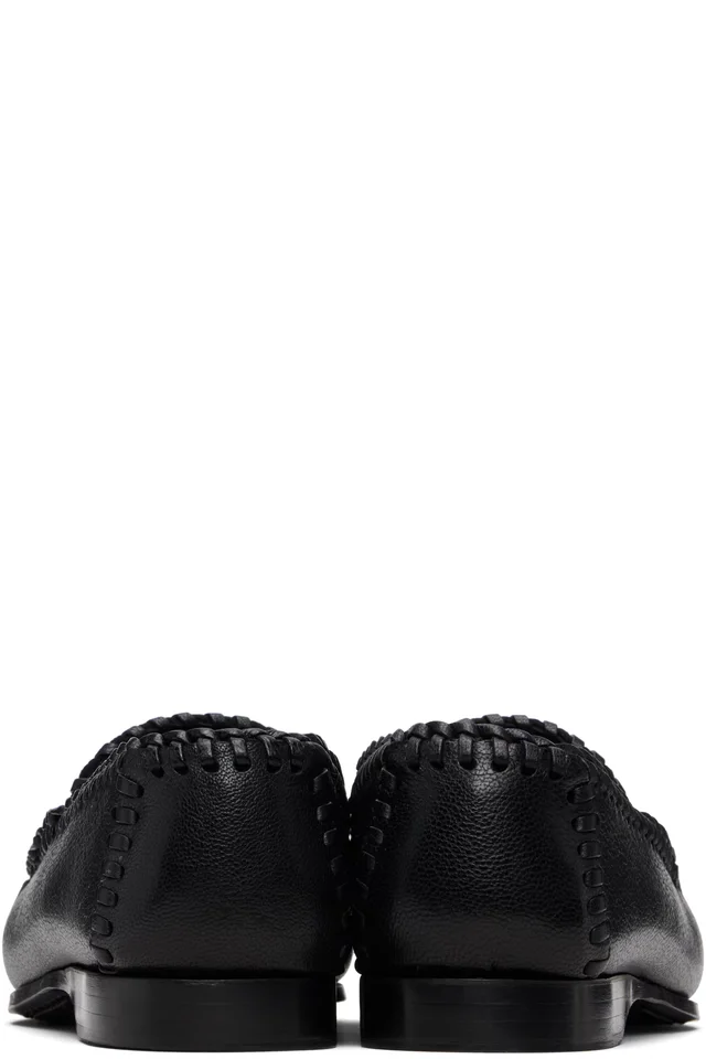 HEREU Black Sastre Supple Shiny Loafers, photo 2 of 5 from SSENSE