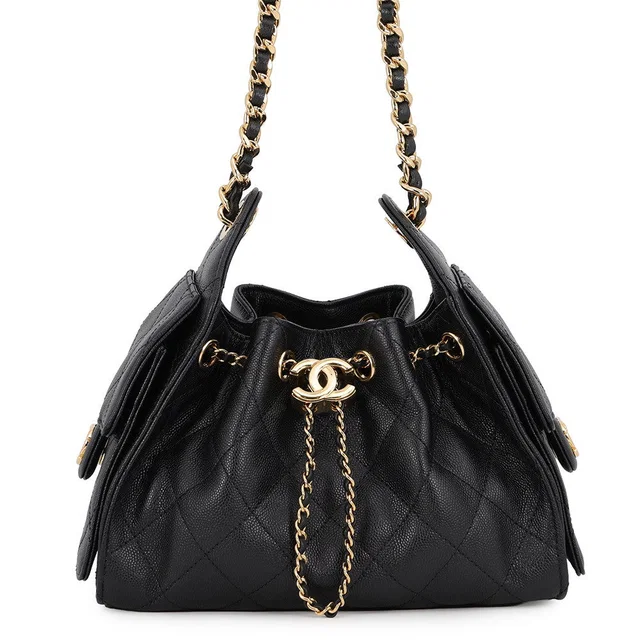 Chanel CHANEL25 ChainShoulder Bag BlackAS5631 Caviar Leather Size Mini in Caviar leather from GALLERY RARE