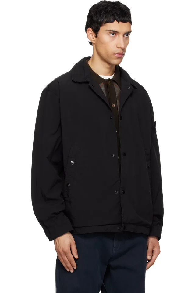 Stone Island Black 4100041 Light Compact Touch Poly-TC Jacket, photo 2 of 5 from SSENSE