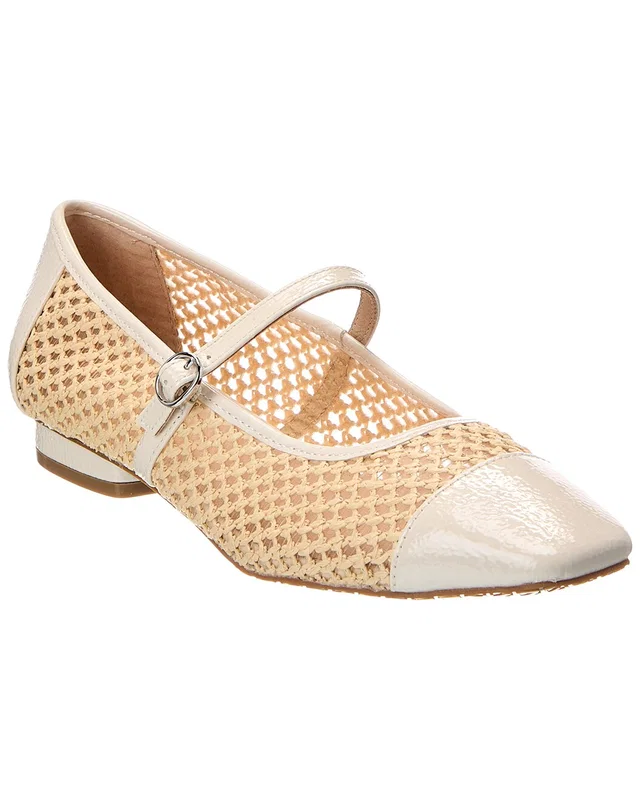 Donald Pliner Ditzy Raffia & Patent Flat, image 1 of 1 from Rue La La
