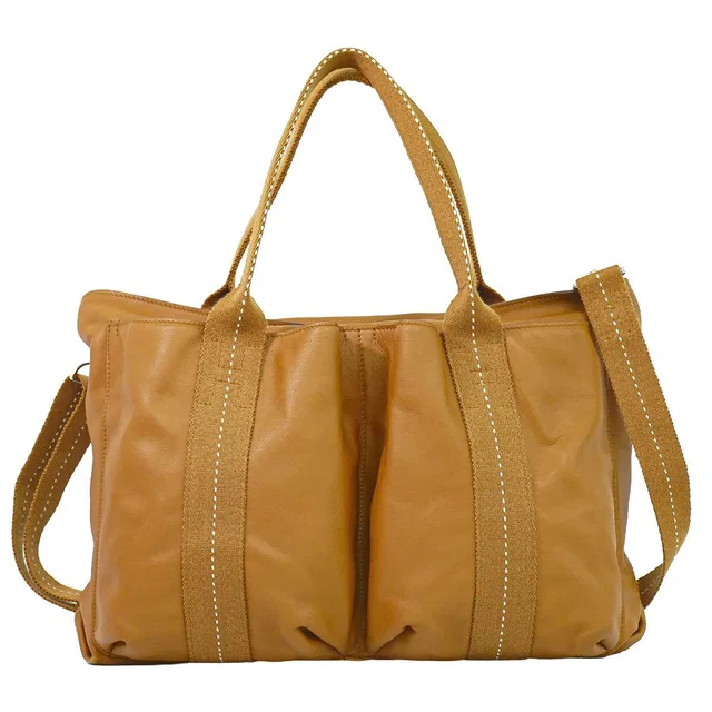 Hermès Caravan Horizontal MM 2-Way Shoulder Bag Tote Leather Brown in Brown Leather from The Reluxe