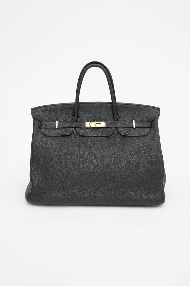 Hermès 2013 Noir Togo Birkin 40 Bag in Black Togo leather from VSP Consignment