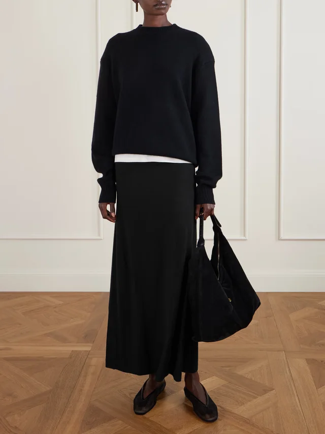 LESET Lauren stretch-knit maxi skirt in Black, photo 2 of 2 from NET-A-PORTER (Canada)