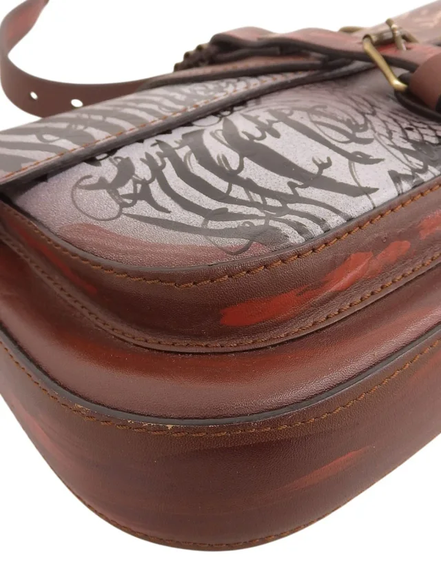 Celine Hand-painted shoulder bag Brown/Multicolor from VINTAGE QOO TOKYO, photo 6 of 10