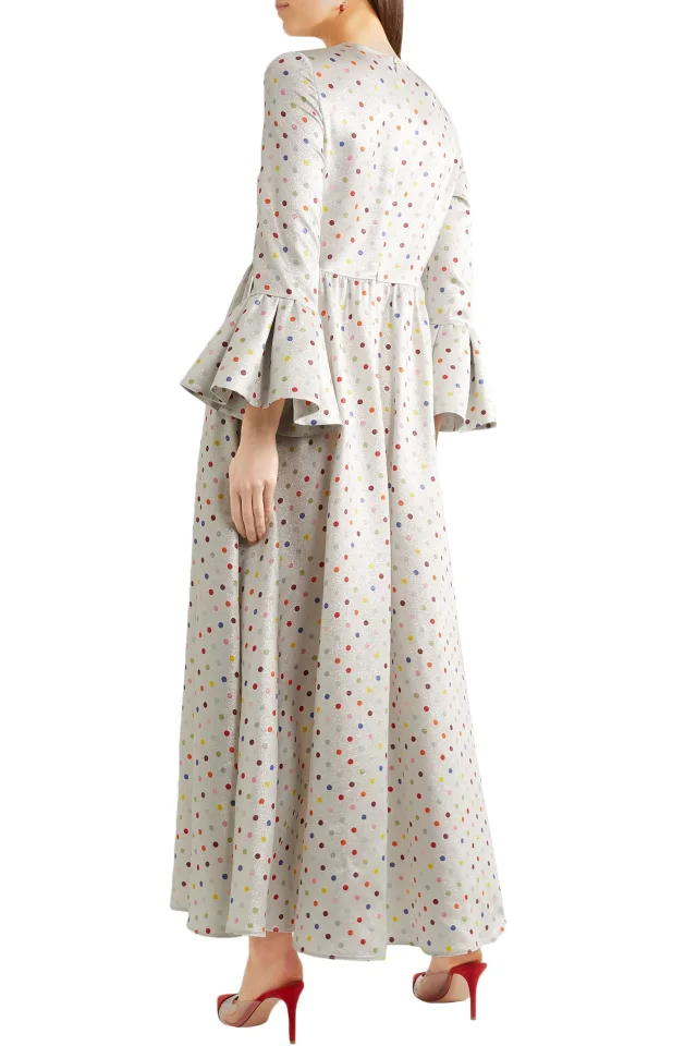 Valentino Garavani Polka-Dot Lamé Maxi Dress, photo 4 of 6 from THE OUTNET