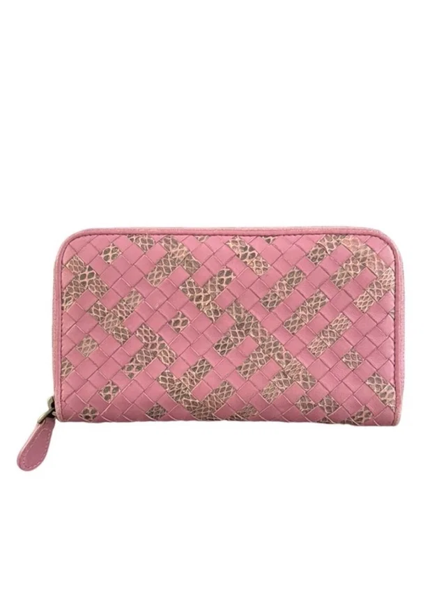 Bottega Veneta Full Zip Long Multicolor Leather Wallet W/ Card in purple Leather from Poshmark