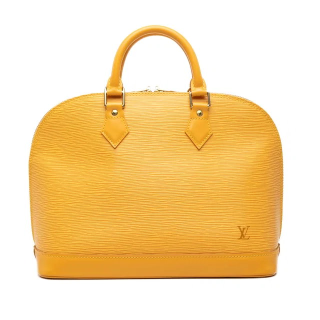 Yellow Louis Vuitton Epi Alma PM Handbag in Yellow Leather from Designer Revival