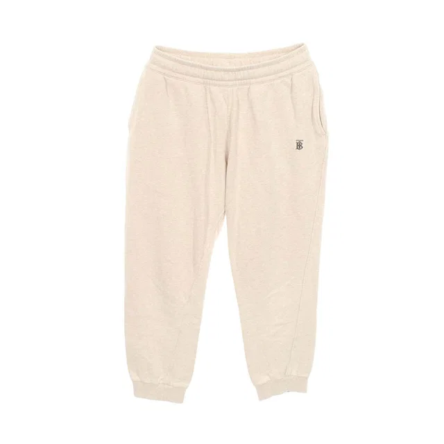 Burberry TB Logo Cotton Cashmere Pants in Cashmere from LuxUness