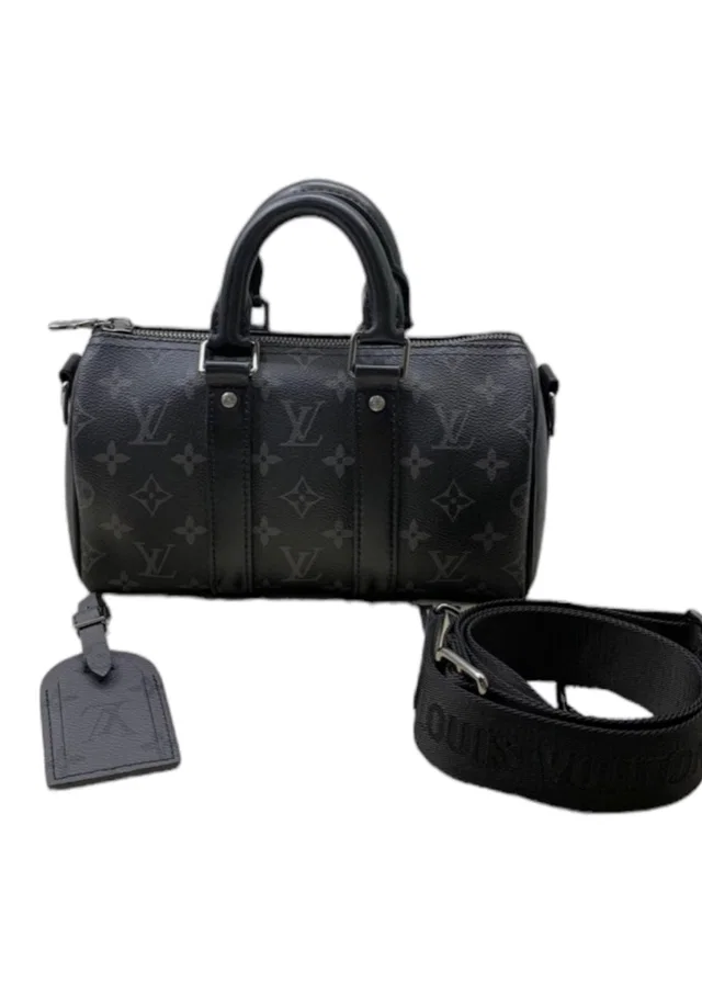 Louis Vuitton Keepall Bandoulière 25 Monogram Eclipse Reverse in Canvas from Luxury Promise