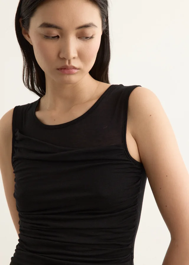 Incu Collection Pioneer Draped Tank in Black from Incu, photo 1 of 1