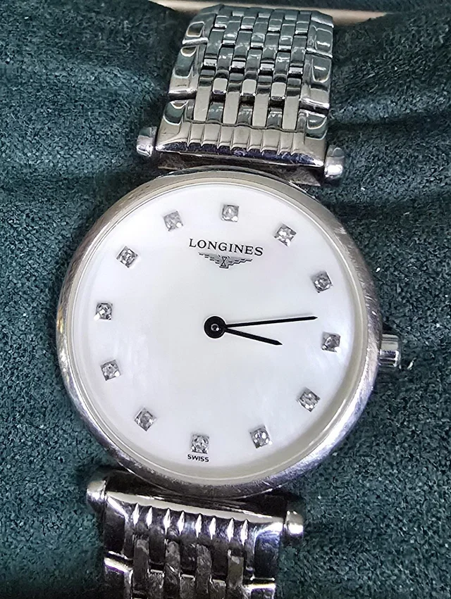 Grand Longines Minimalist Silver Dress Watch With White Mother-Of-Pearl Dial in silver|gray|white from Poshmark