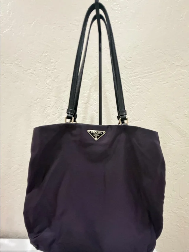 Prada Dark Purple Nylon Tote in black Nylon from Poshmark, photo 1 of 1
