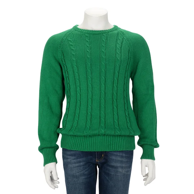 Gucci Cable Knit GG Sweater L in Green from Blue Spinach