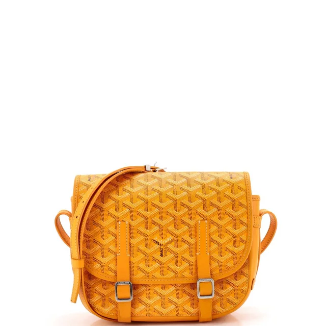Goyard Pm Belvedere Messenger Bag Coated Canvas With Leather in yellow Coated canvas from Poshmark
