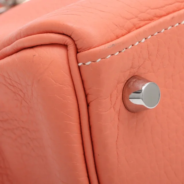 Hermès 2013 Kelly 28 Crevette in Clemence leather from VINTAGE QOO TOKYO, photo 9 of 16