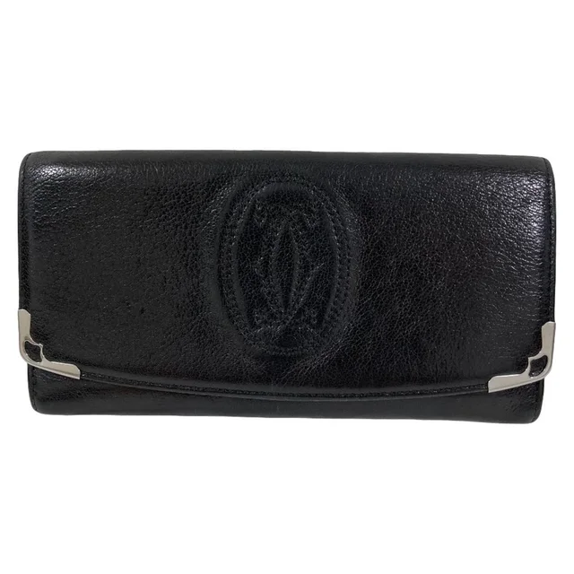 Cartier Marcello De Leather Long Wallet, Black in black Leather from Poshmark