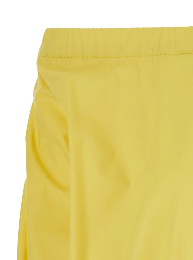 LEPLAIN Yellow off-shouder Top with Short Sleeves in Cotton for Women in Yellow 100% Cotton, photo 6 of 6 from Gaudenzi Boutique