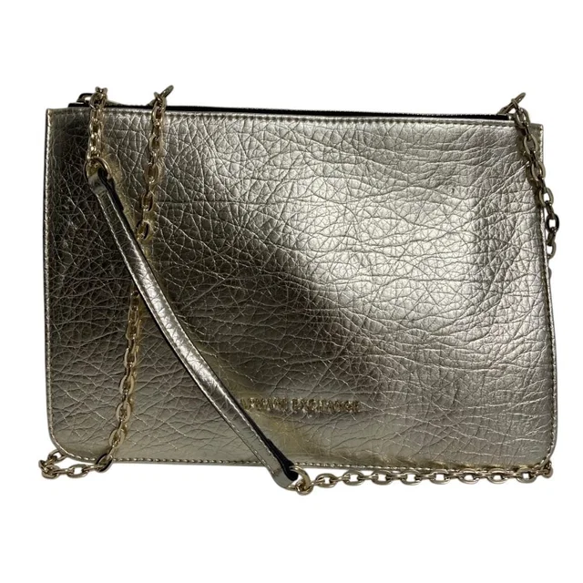 Giorgio Armani Exchange Metallic Chain Shoulder Bag in Leather from LuxUness