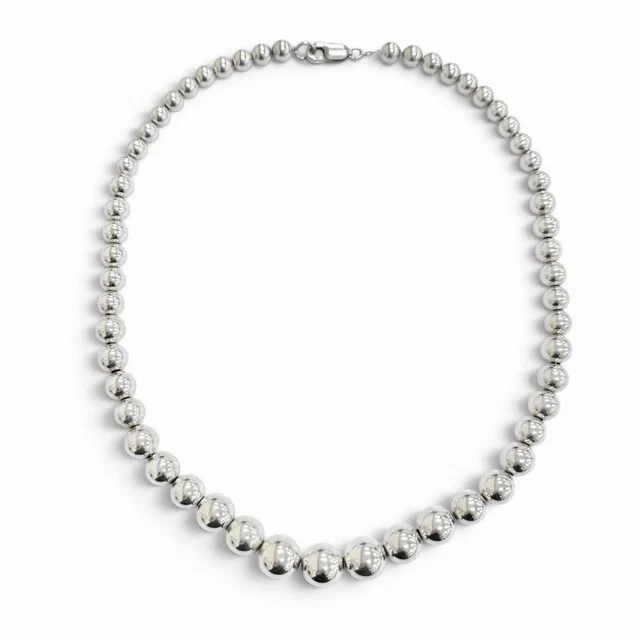 Tiffany & Co. HardWear Graduated Ball Necklace 925 Silver in Silver from The Reluxe