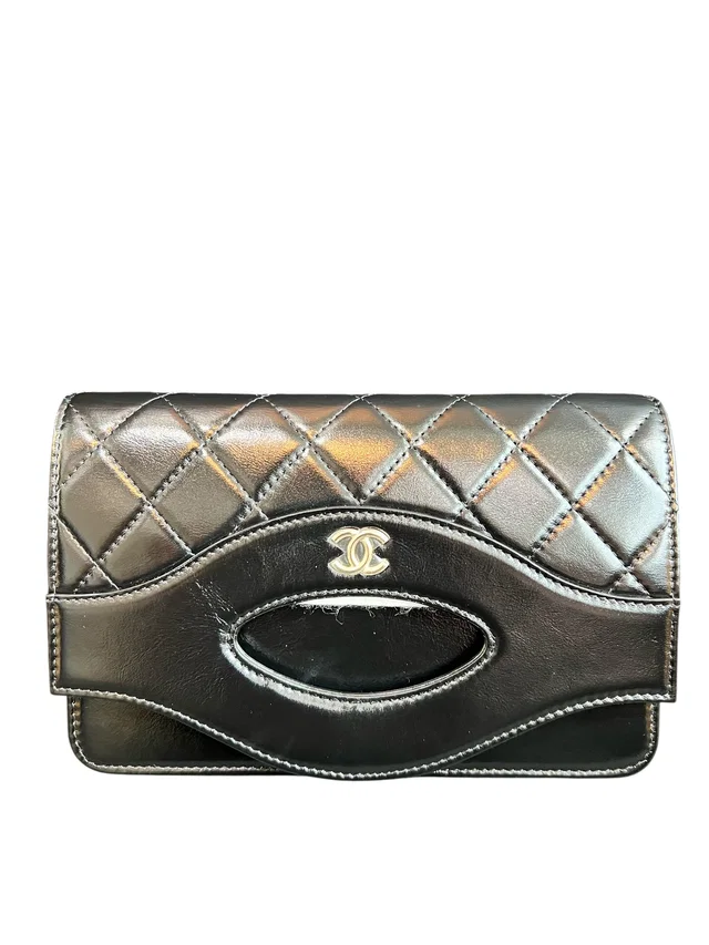 Chanel 31 WOC Black Shiny Lambskin LGHW in Black Lambskin from Luxury Promise