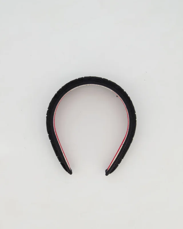 Dior Black Velvet Cannage Headband Size O/S in Black Velvet from Sellier, photo 9 of 9